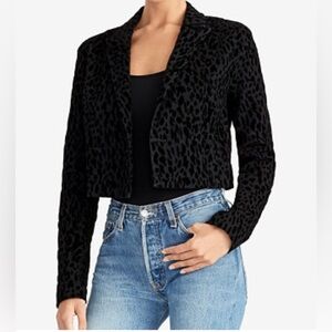 Calvin Klein Women’s Black Jacket Size Medium Velvety Crop Jacket/  Shrug